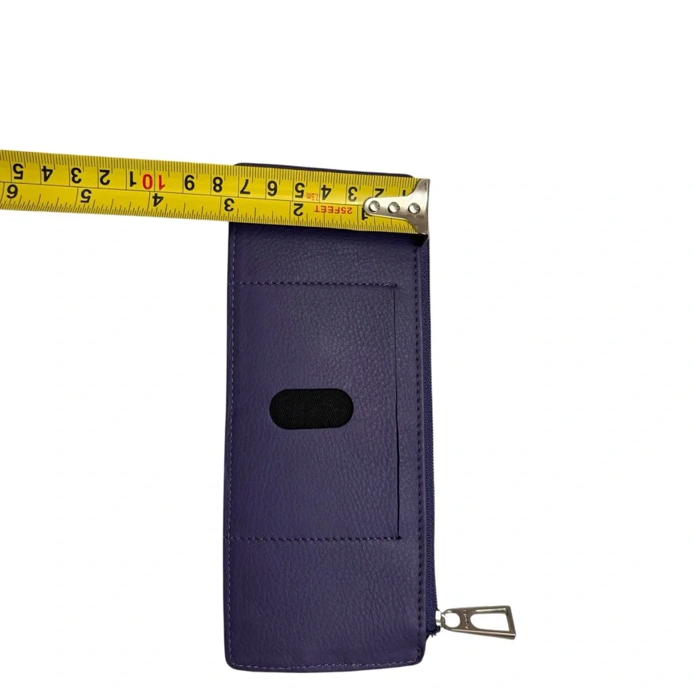 Lodis purple leather ID card holder wallet